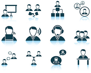 Image showing Set of business people icon