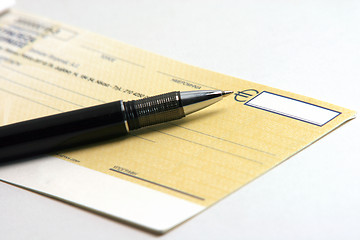 Image showing writing check