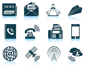 Image showing Set of communication icons