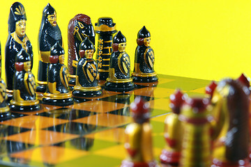 Image showing chess in yellow