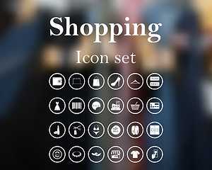 Image showing Shopping icon set