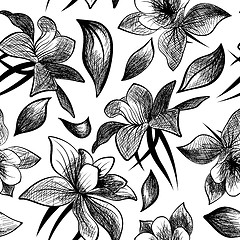 Image showing Doodle floral seamless vector pattern