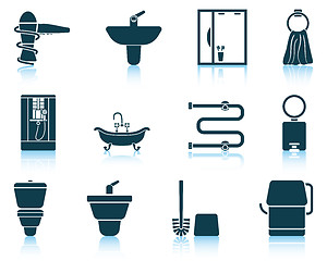 Image showing Set of bathroom icon