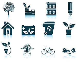 Image showing Set of ecological icon