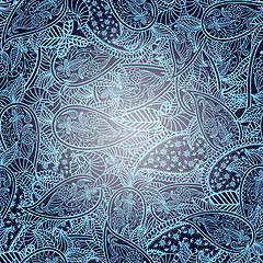 Image showing Oriental seamless paisley pattern