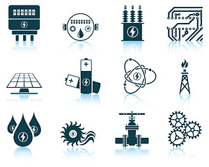 Image showing Set of energy icons