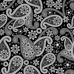 Image showing Oriental seamless paisley pattern