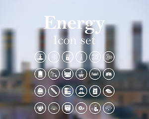 Image showing Energy icon set.