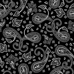 Image showing Oriental seamless paisley pattern