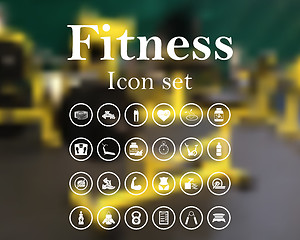 Image showing Fitness icon set