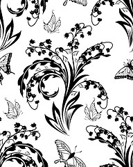 Image showing Seamless vector floral pattern.