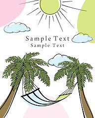 Image showing Summer time doodle card