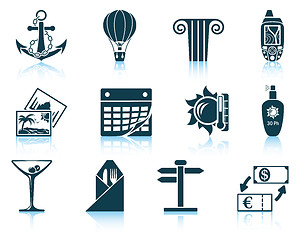 Image showing Set of travel icons