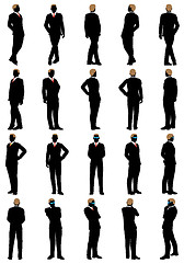 Image showing Business silhouette set