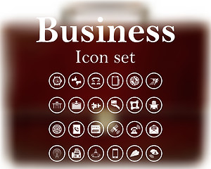 Image showing Set of business icon