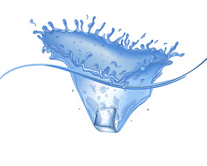 Image showing Water wave background