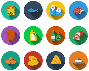 Image showing Set of food icons