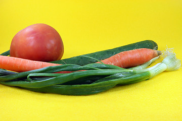 Image showing vegetables in yellow