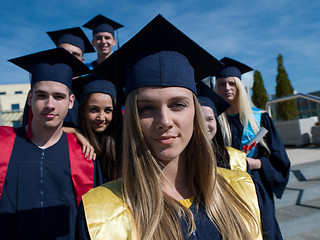 Image showing young graduates students group