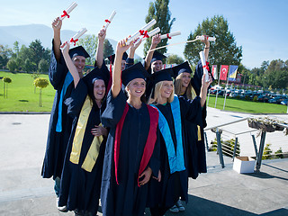 Image showing young graduates students group