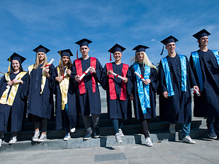 Image showing young graduates students group