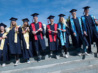 Image showing young graduates students group