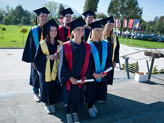 Image showing young graduates students group