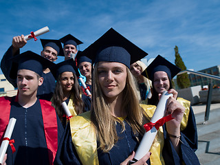 Image showing young graduates students group