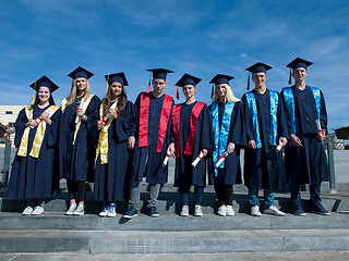 Image showing young graduates students group