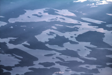 Image showing aerial view of the lake and spaces