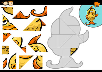 Image showing cartoon fish jigsaw puzzle game