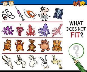 Image showing what does not fit cartoon game