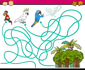 Image showing paths or maze cartoon game