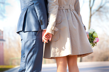 Image showing bride and groom