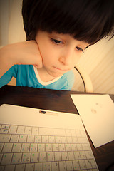 Image showing boy with computer