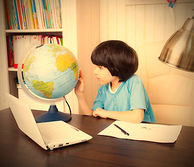 Image showing studying geography