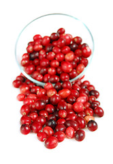 Image showing Cranberries in a bowl