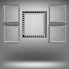 Image showing Set of Wood Grey Frames 