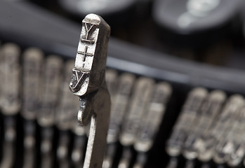 Image showing Y hammer - old manual typewriter