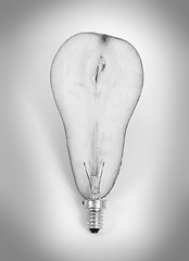 Image showing Light bulb made out of a pear