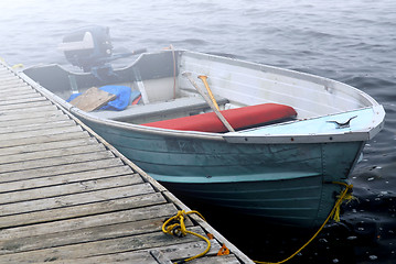 Image showing Boat in a fog