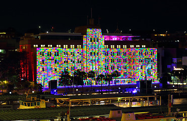 Image showing Museum of Contemporary Art Building coloured squares