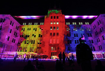 Image showing Museum of Contemporary Art Building during Vivid Sydney