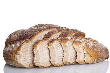 Image showing tasty fresh baked bread bun baguette natural food