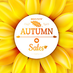 Image showing Sunflower autumn sale. EPS 10