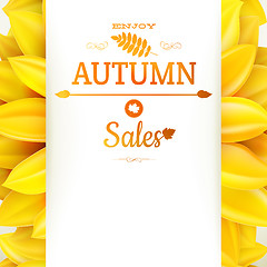 Image showing Sunflower autumn sale. EPS 10