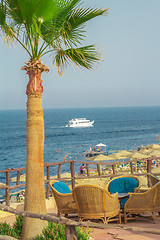 Image showing Yacht in the Red Sea hot, sunny day