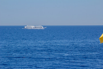 Image showing Yacht in the Red Sea hot, sunny day