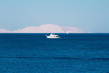 Image showing Yacht in the Red Sea hot, sunny day