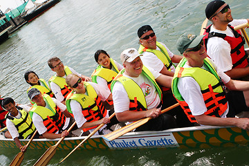 Image showing Dragon Boat Racing